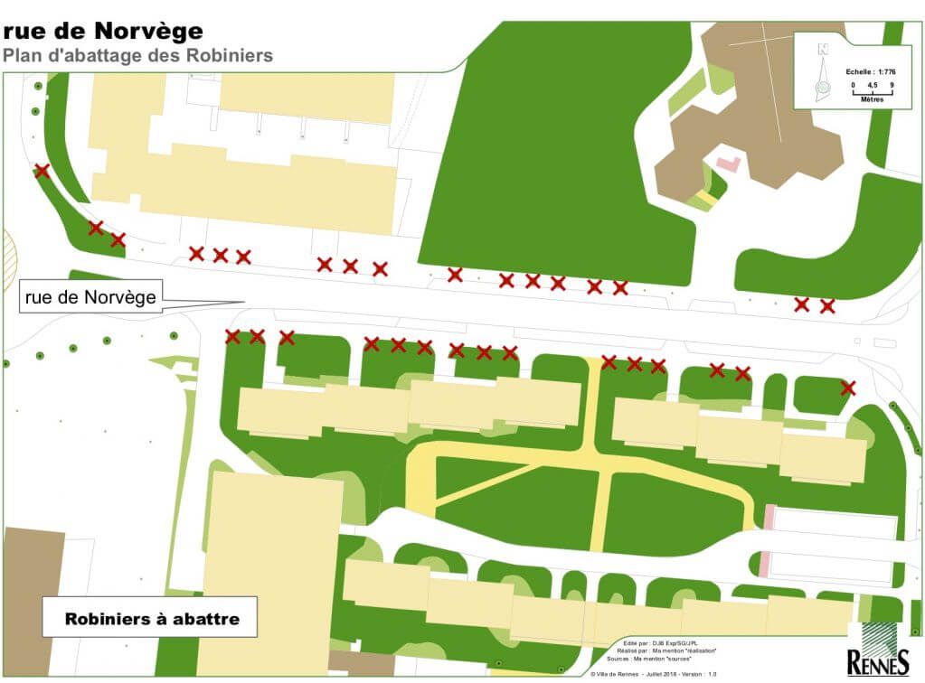 Rennes, rue de Norvège, Plan.jpg